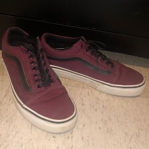 Red and black Vans size woman’s 8 men’s 6.5
